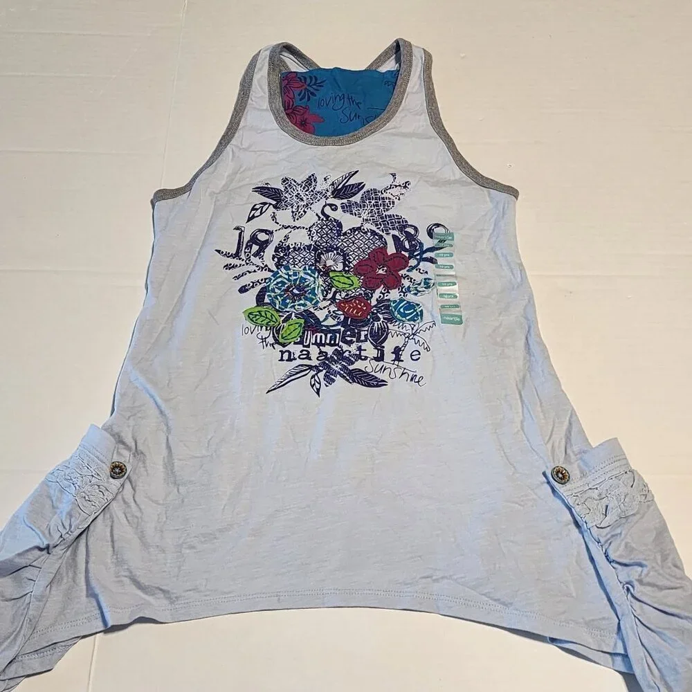 New Naartjie outfit girl sz 10 Sleeveless tunic / capris Blue spring summer